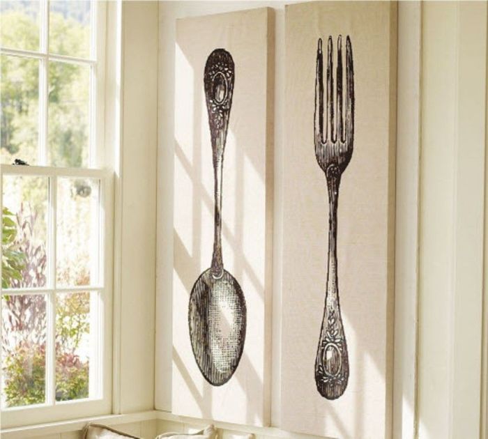 Wall spoon and fork decor