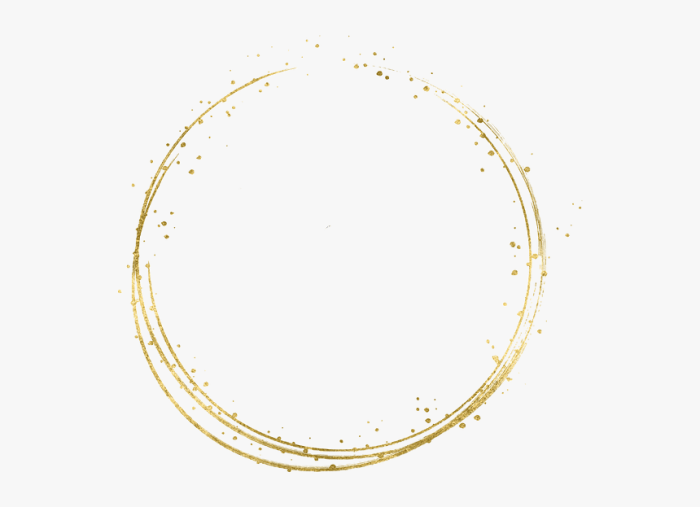 Gold round wall decor