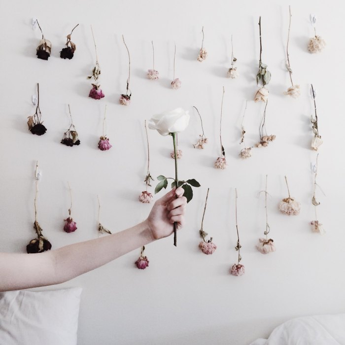 Dried flowers wall decor