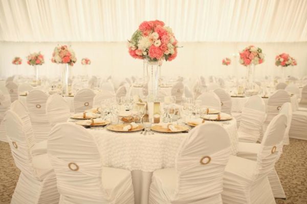 Wedding reception table decor