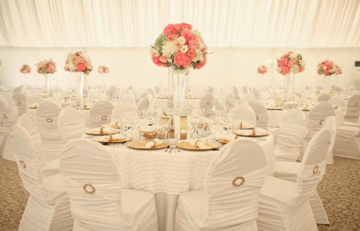 Wedding reception table decor