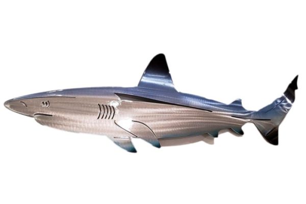 Metal shark wall decor