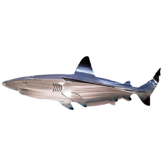 Metal shark wall decor