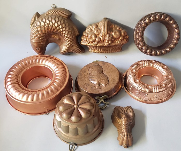 Copper molds wall decor