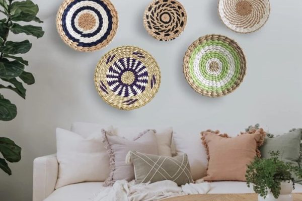 Flat basket wall decor