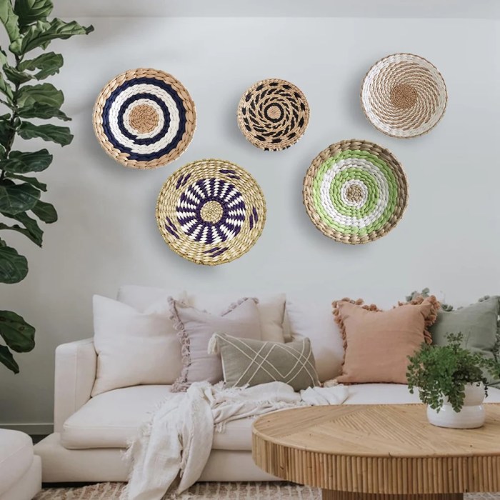 Flat basket wall decor