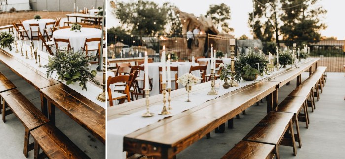 Farmhouse table decor wedding