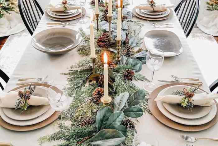 Table decor christmas trees