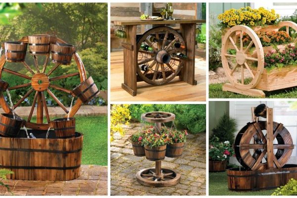 Wagon wheel wall decor ideas