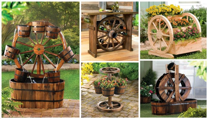 Wagon wheel wall decor ideas