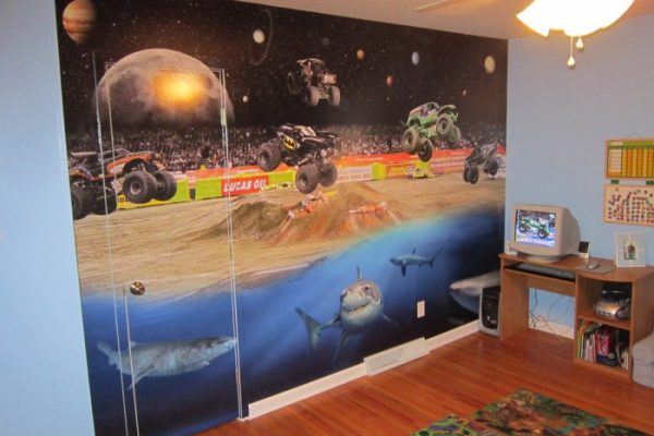 Monster truck wall decor