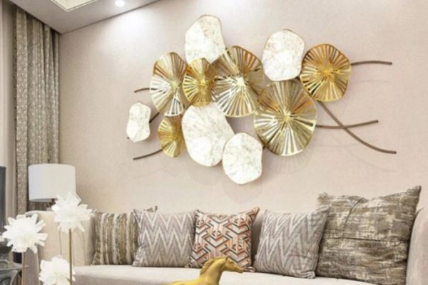 Living room metal wall decor