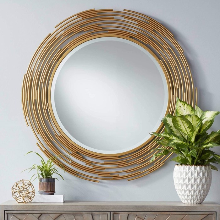 Round mirrors decorative wall mirror metal ideas decor design room style