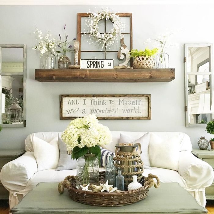 Living room rustic wall decor