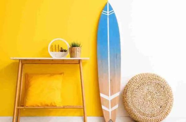 Mini surfboard wall decor