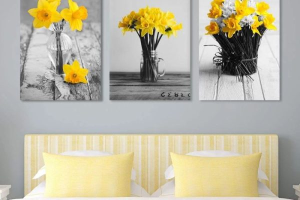 Yellow wall decor