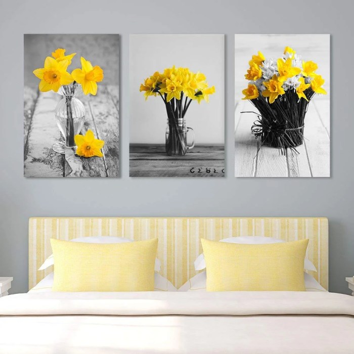 Yellow wall decor