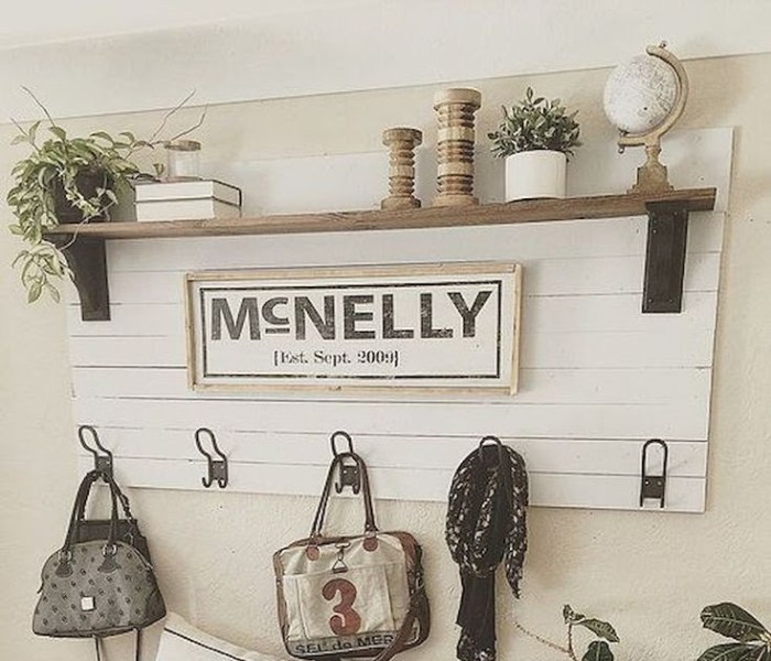 Farmhouse entryway wall decor