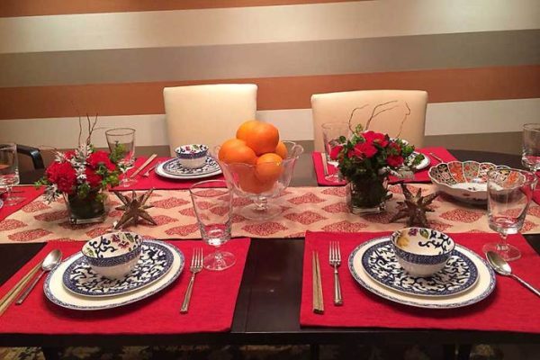 Lunar new year table decor