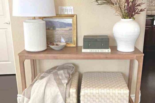 Console table fall decor ideas