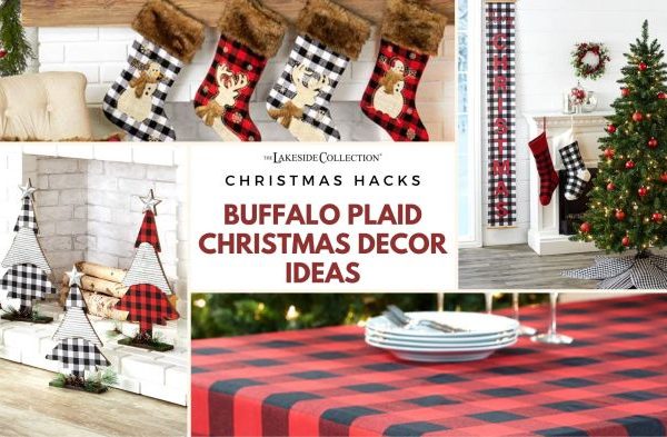 Buffalo check christmas table decor