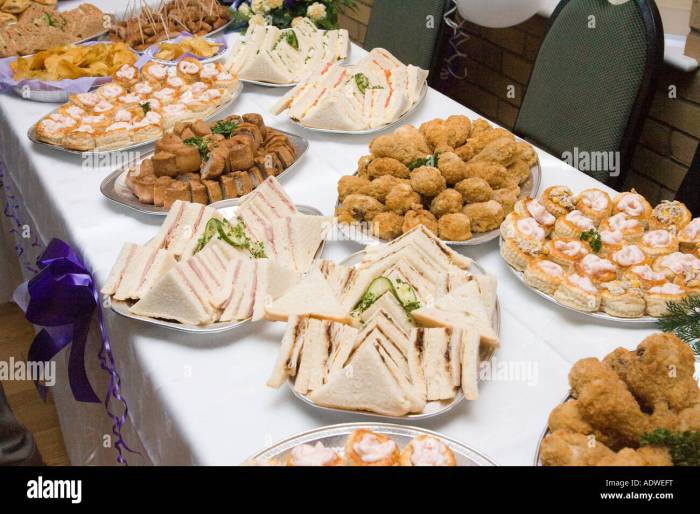 Buffet table decor for wedding