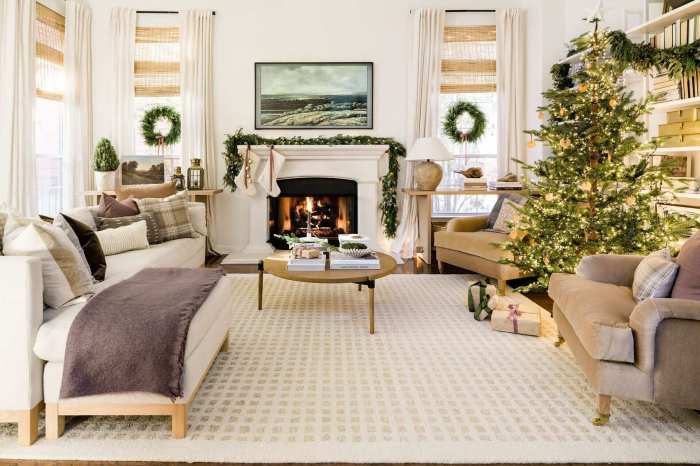 Christmas decor for living room table