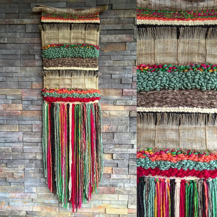 Hanging woven wall decor