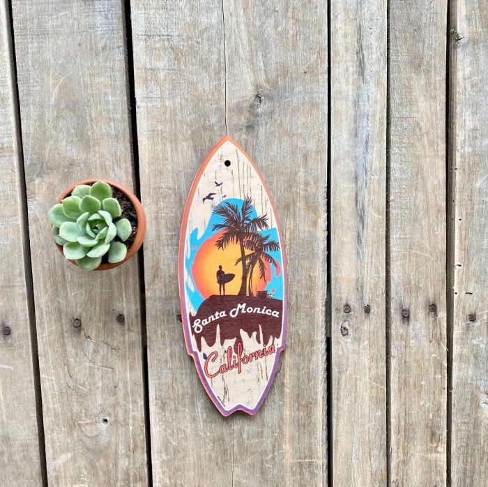 Mini surfboard wall decor