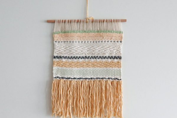 Hanging woven wall decor