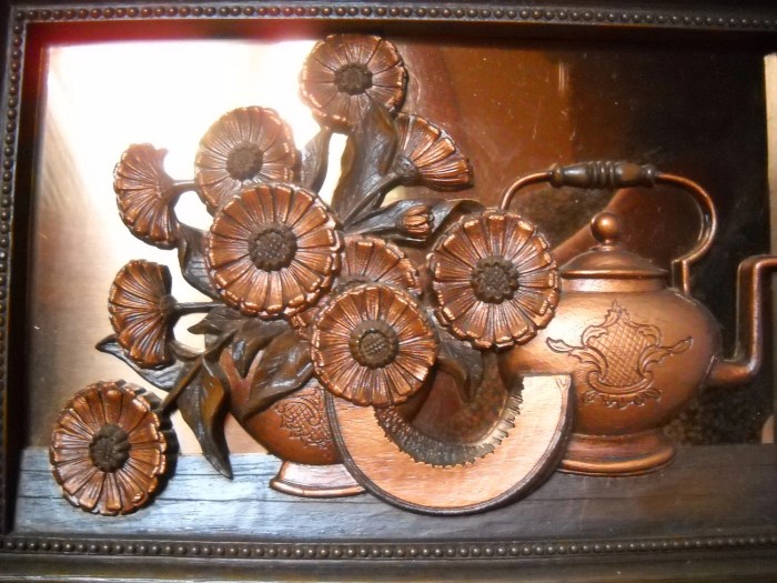 Kitchen copper wall decor