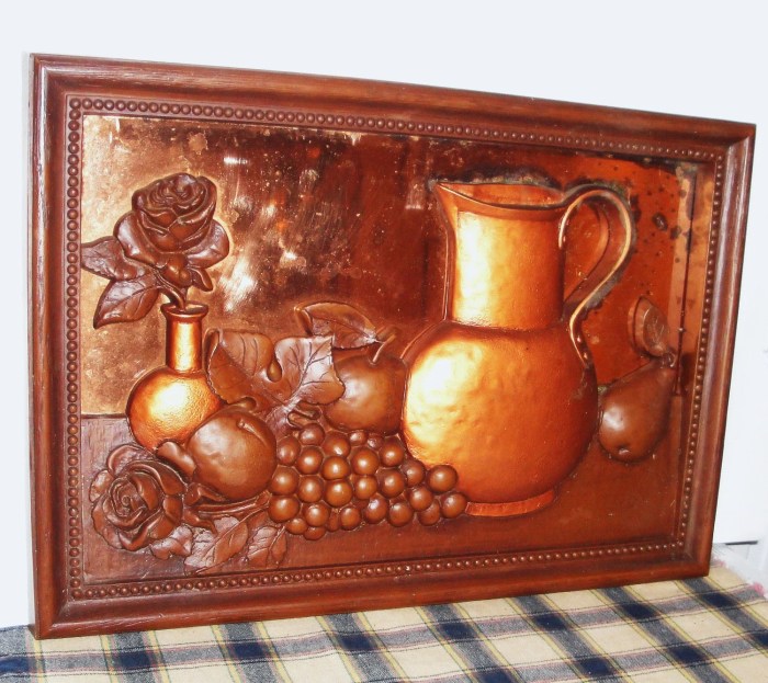 Kitchen copper wall decor