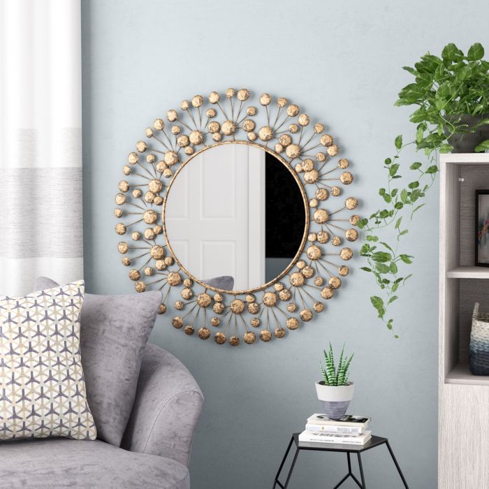 Wall decor round mirror