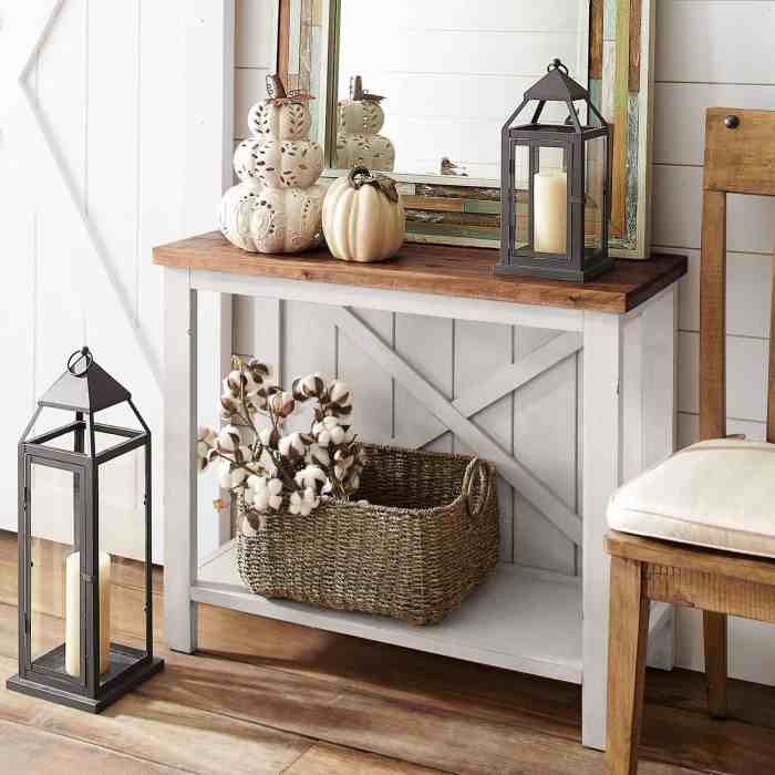 Entry console table decor