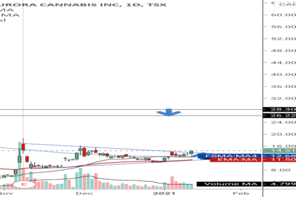 Tse acb stock price