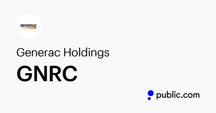 Gnrc stock price